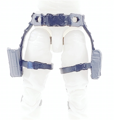 Belt with Drop Down Leg Holster: GRAY & Black Version - 1:18 Scale Modular MTF Accessory for 3-3/4" Action Figures
