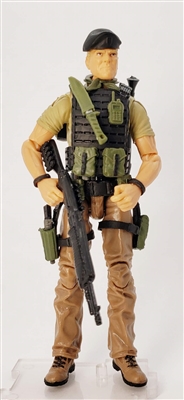 "NIGHT GREEN BERET" Geared-Up MTF Male Trooper - 1:18 Scale Marauder Task Force Action Figure