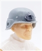 Headgear: LWH Combat Helmet LIGHT GRAY Version - 1:18 Scale Modular MTF Accessory for 3-3/4" Action Figures