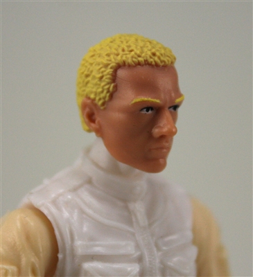 Male Head: "Vanguard" Light Skin Tone with Blonde Hair - 1:18 Scale MTF Accessory for 3-3/4" Action Figures