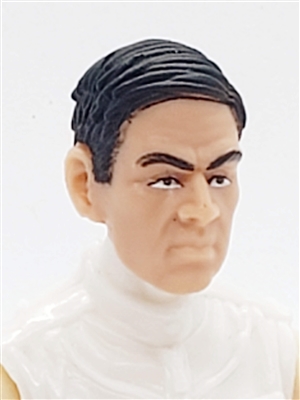 Male Head: "FRITZ" Light Skin Tone with BLACK Hair - 1:18 Scale MTF Accessory for 3-3/4" Action Figures