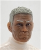 Male Head: "KWAME" DARK Skin Tone with GRAY Hair - 1:18 Scale MTF Accessory for 3-3/4" Action Figures