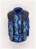 Male Vest: Model 86 Type BLUE CAMO Version - 1:18 Scale Modular MTF Accessory for 3-3/4" Action Figures
