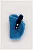 Pistol Holster: Small Left Handed LIGHT BLUE with BLUE Version - 1:18 Scale Modular MTF Accessory for 3-3/4" Action Figures