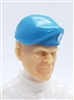 Headgear: Beret LIGHT BLUE with BLUE Trim Version - 1:18 Scale Modular MTF Accessory for 3-3/4" Action Figures