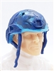 Headgear: Half-Shell Helmet BLUE CAMO Version - 1:18 Scale Modular MTF Accessory for 3-3/4" Action Figures