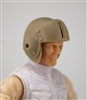 Headgear: Light Tan Flight Helmet - 1:18 Scale Modular MTF Accessory for 3-3/4" Action Figures