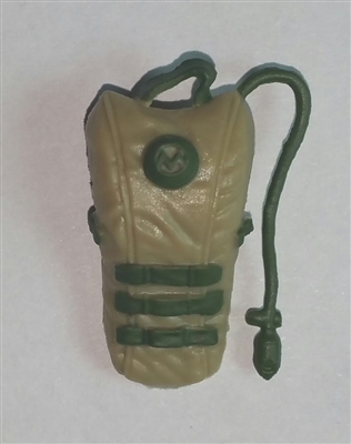 Camel Hydration Pack: TAN & GREEN Version - 1:18 Scale Modular MTF Accessory for 3-3/4" Action Figures