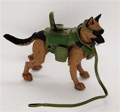 DELUXE MTF K9 Dog Unit: "Jaeger" Tan & Black German Sheperd - 1:18 Scale Marauder Task Force Animal & Gear Set