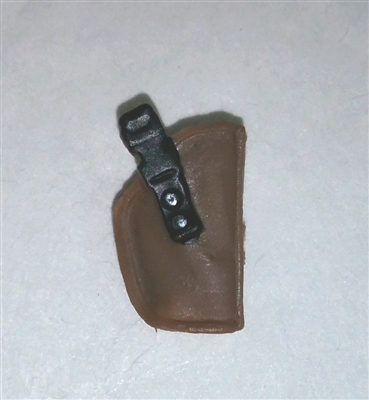 Pistol Holster: Small  Right Handed BROWN Version - 1:18 Scale Modular MTF Accessory for 3-3/4" Action Figures