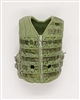 Male Vest: Tactical Type LIGHT GREEN with GREEN Version - 1:18 Scale Modular MTF Accessory for 3-3/4" Action Figures