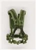 Male Vest: Harness Rig LIGHT GREEN with GREEN Version - 1:18 Scale Modular MTF Accessory for 3-3/4" Action Figures