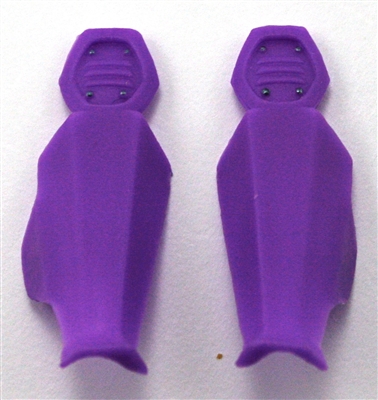 Female Shin Armor: PURPLE Version - Left & Right (Pair) - 1:18 Scale Modular MTF Valkyries Accessory for 3-3/4" Action Figures
