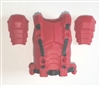Male Vest: Armor Type RED Version - 1:18 Scale Modular MTF Accessory for 3-3/4" Action Figures