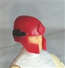 Headgear: Tactical Helmet RED Version - 1:18 Scale Modular MTF Accessory for 3-3/4" Action Figures