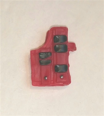 Pistol Holster: Large Right Handed with Loop RED Version - 1:18 Scale Modular MTF Accessory for 3-3/4" Action Figures