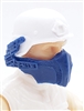 Headgear: Armor Face Shield for Helmet BLUE Version - 1:18 Scale Modular MTF Accessory for 3-3/4" Action Figures