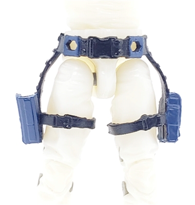 Belt with Drop Down Leg Holster: BLUE & Black Version - 1:18 Scale Modular MTF Accessory for 3-3/4" Action Figures