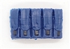 Ammo Pouch: 5 Pocket Magazine Pouch BLUE & Black Version - 1:18 Scale Modular MTF Accessory for 3-3/4" Action Figures