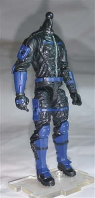 MTF Male Trooper Body WITHOUT Head BLACK with BLUE "Security-Ops" Version BASIC - 1:18 Scale Marauder Task Force Action Figure