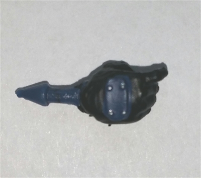 Hand: Right Black Full Glove with Blue Armor - 1:18 Scale MTF Accessory for 3-3/4" Action Figures