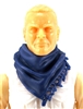 Headgear: Large Neck Scarf "Shemagh" BLUE Version - 1:18 Scale Modular MTF Accessory for 3-3/4" Action Figures