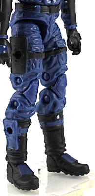 Male Legs WITH Waist: Blue Cloth Legs (NO Armor) - Right AND Left Legs WITH Waist - 1:18 Scale MTF Accessory for 3-3/4" Action Figures