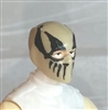 Male Head: Balaclava TAN Mask with Black "FANG" Deco - 1:18 Scale MTF Accessory for 3-3/4" Action Figures