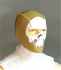 Male Head: Balaclava DARK TAN Mask with White "SKULL" Deco - 1:18 Scale MTF Accessory for 3-3/4" Action Figures