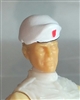 Headgear: Beret WHITE with Red Shield Version - 1:18 Scale Modular MTF Accessory for 3-3/4" Action Figures