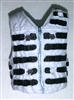 Male Vest: Tactical Type WHITE with Black Version - 1:18 Scale Modular MTF Accessory for 3-3/4" Action Figures