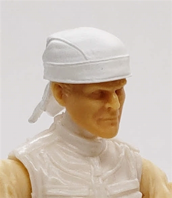 Headgear: "Do-Rag" Head Cover WHITE Version - 1:18 Scale Modular MTF Accessory for 3-3/4" Action Figures