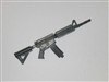 M4 Carbine Rifle with Ammo Mag GUN-METAL Version BASIC - "Modular" 1:18 Scale Weapon for 3-3/4 Inch Action Figures