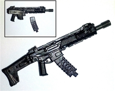 ACR Assault Rifle w/ Mag GUN-METAL Version BASIC - "Modular" 1:18 Scale Weapon for 3-3/4 Inch Action Figures