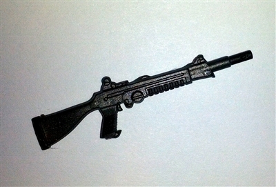 LASER Rifle GUN-METAL Version - 1:18 Scale Weapon for 3-3/4 Inch Action Figures