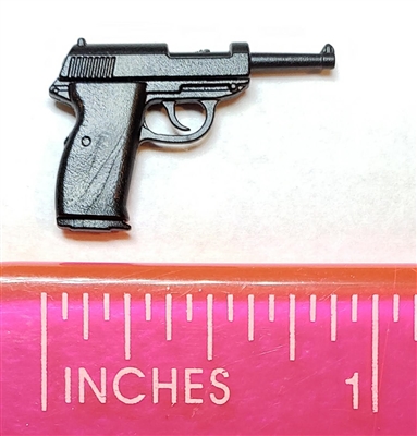 P38 Walther Semi-Automatic Pistol BLACK Version - 1:12 Scale Weapon for 6 Inch Action Figures