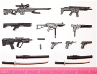 Marauder 1:12th Scale Series #2 : Complete Set (Weapons & Weapon Accessories) - 1:12 Scale Weapons for 6 Inch Action Figures
