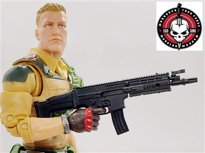 SOCOM Assault Rifle w/ Mag BLACK Version BASIC - "Modular" 1:12 Scale Weapon for 6 Inch Action Figures