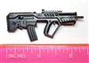 IDF-T Assault Rifle w/ Mag BLACK Version BASIC - "Modular" 1:12 Scale Weapon for 6 Inch Action Figures