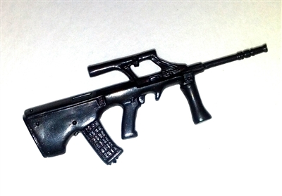 AUG77 Assault Rifle BLACK Version - 1:18 Scale Weapon for 3 3/4 Inch Action Figures
