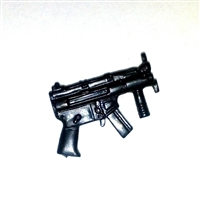 SWAT-K "Mini" Submachine Gun BLACK Version - 1:18 Scale Weapon for 3 3/4 Inch Action Figures