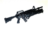 M-4 Carbine Assault Rifle with Shotgun BLACK Version - 1:18 Scale Weapon for 3 3/4 Inch Action Figures