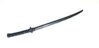 Samurai Katana Sword BLACK Version - 1:18 Scale Weapon for 3 3/4 Inch Action Figures