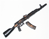 AK-47 / 74 Assault Rifle w/ Removable Ammo Magazine - 1:18 Scale Weapon for 3 3/4 Inch Action Figures