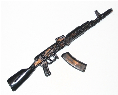 AK-47 / 74 Rifle w/ Removable Ammo Magazine - 1:18 Scale Weapon for 3 3/4 Inch Action Figures