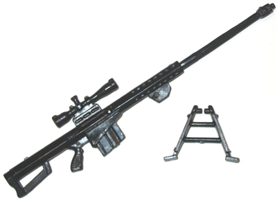 50 Caliber Sniper Rifle w/ Bipod - 1:18 Scale Weapons for 3-3/4 Inch Action Figures