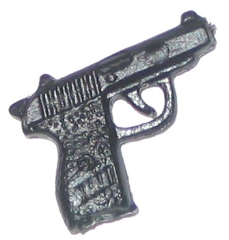 Walther PPK Semi-Automatic Pistol - 1:18 Scale Weapon for 3-3/4 Inch Action Figures