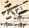 M4 Carbine Assault Rifle with Accessories GUN-METAL Version DELUXE - "Modular" 1:18 Scale Weapon for 3-3/4 Inch Action Figures