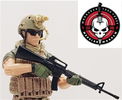 M16a2 Assault Rifle w/ Removable Magazine - 1:18 Scale Weapon for 3-3/4 Inch Action Figures