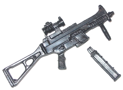 CQB Machine Gun with Ammo Magazine - 1:18 Scale Weapon for 3-3/4 Inch Action Figures